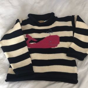 Cotton Knit Whale Sweater